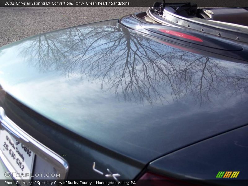Onyx Green Pearl / Sandstone 2002 Chrysler Sebring LX Convertible