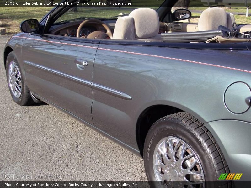 Onyx Green Pearl / Sandstone 2002 Chrysler Sebring LX Convertible