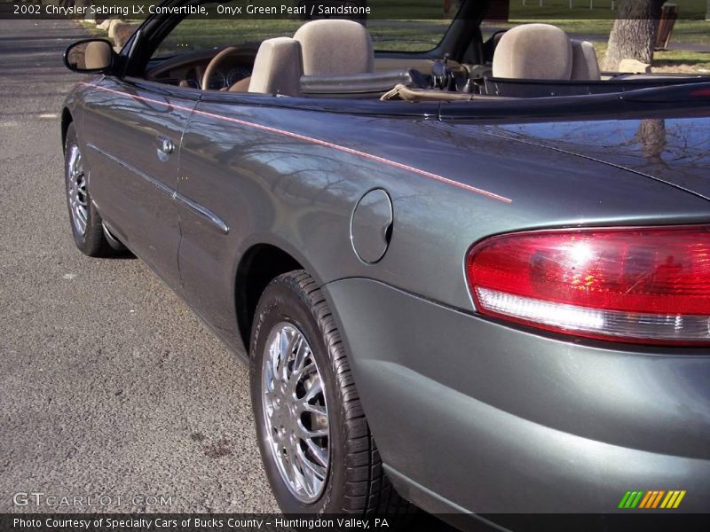 Onyx Green Pearl / Sandstone 2002 Chrysler Sebring LX Convertible