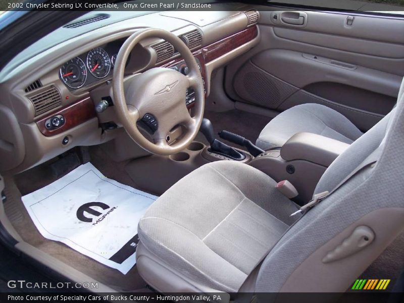 Onyx Green Pearl / Sandstone 2002 Chrysler Sebring LX Convertible