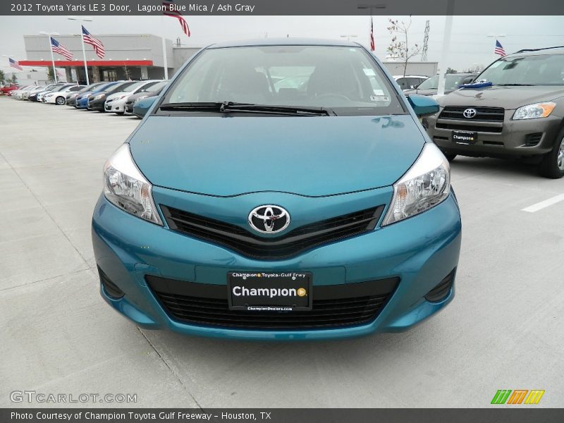 Lagoon Blue Mica / Ash Gray 2012 Toyota Yaris LE 3 Door