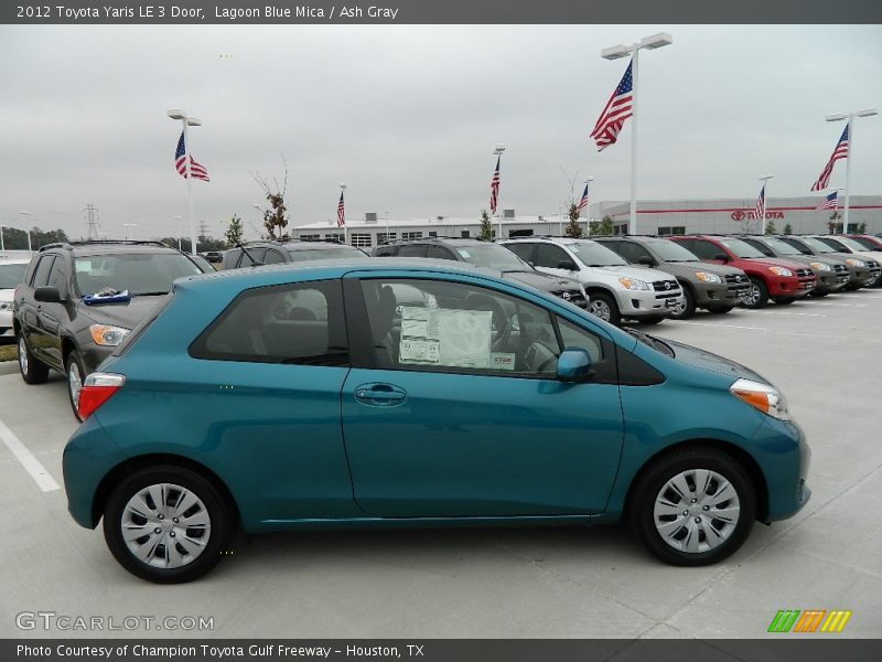 Lagoon Blue Mica / Ash Gray 2012 Toyota Yaris LE 3 Door