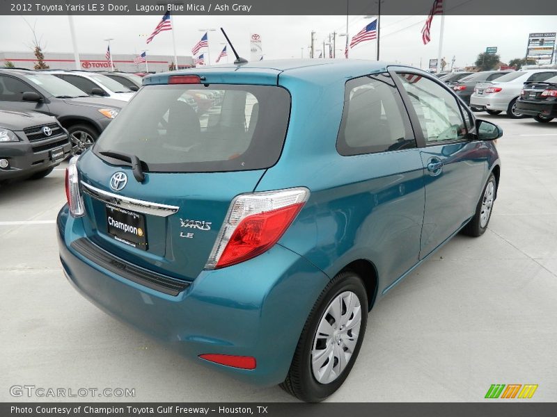 Lagoon Blue Mica / Ash Gray 2012 Toyota Yaris LE 3 Door