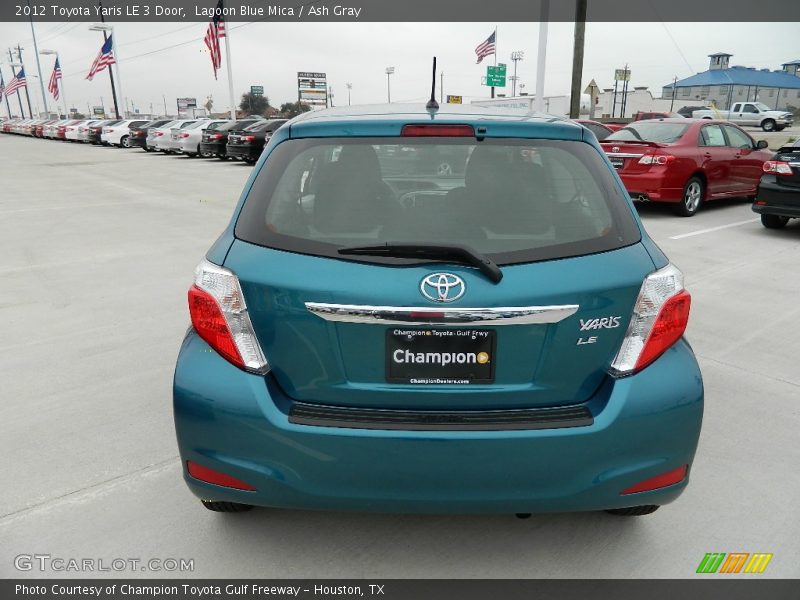 Lagoon Blue Mica / Ash Gray 2012 Toyota Yaris LE 3 Door