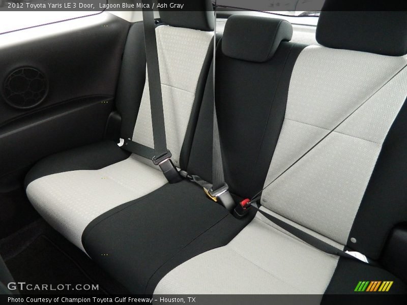 Rear Seat of 2012 Yaris LE 3 Door