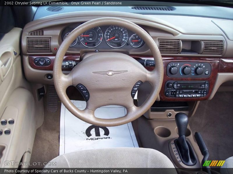 Onyx Green Pearl / Sandstone 2002 Chrysler Sebring LX Convertible