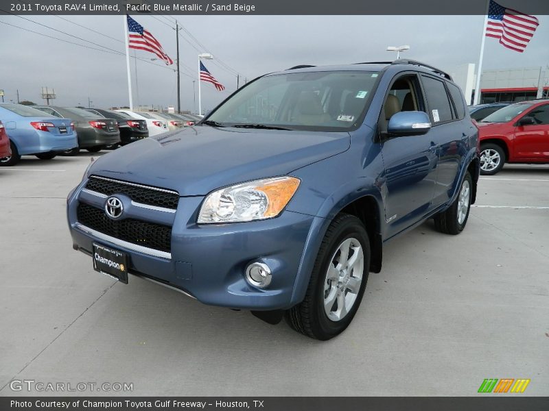 Pacific Blue Metallic / Sand Beige 2011 Toyota RAV4 Limited