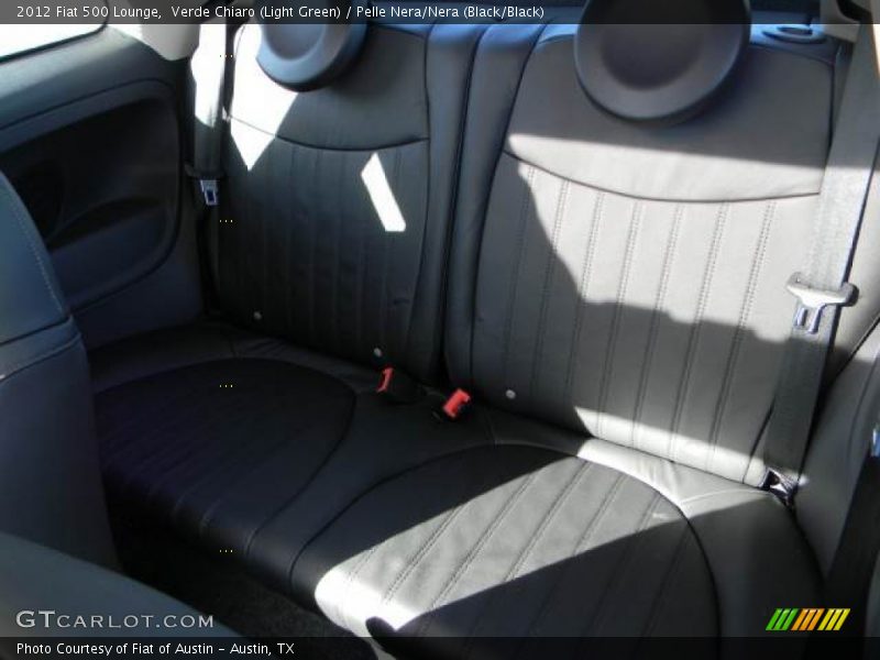 Verde Chiaro (Light Green) / Pelle Nera/Nera (Black/Black) 2012 Fiat 500 Lounge