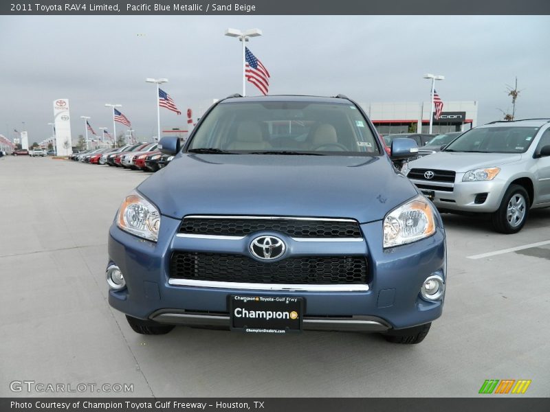 Pacific Blue Metallic / Sand Beige 2011 Toyota RAV4 Limited
