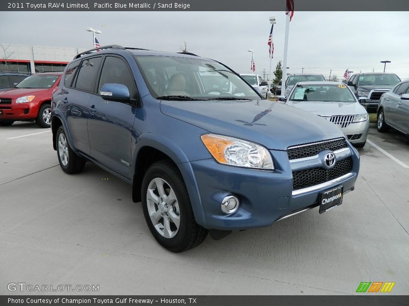 Pacific Blue Metallic / Sand Beige 2011 Toyota RAV4 Limited