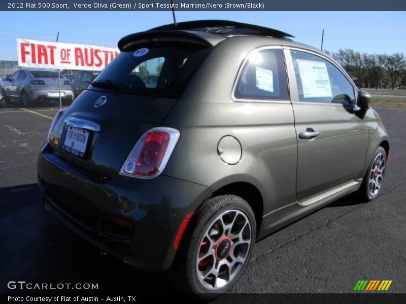 Verde Oliva (Green) / Sport Tessuto Marrone/Nero (Brown/Black) 2012 Fiat 500 Sport