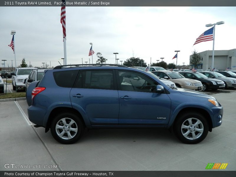 Pacific Blue Metallic / Sand Beige 2011 Toyota RAV4 Limited