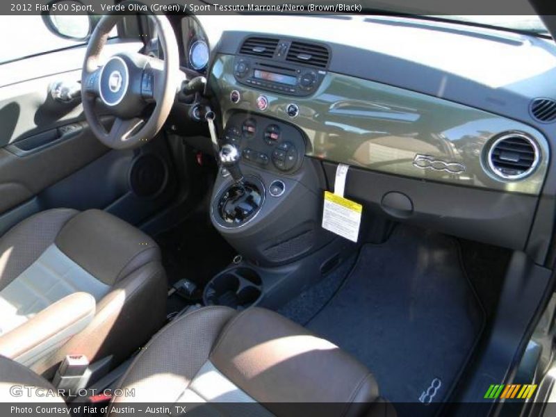 Verde Oliva (Green) / Sport Tessuto Marrone/Nero (Brown/Black) 2012 Fiat 500 Sport