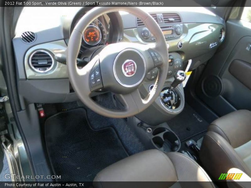 Verde Oliva (Green) / Sport Tessuto Marrone/Nero (Brown/Black) 2012 Fiat 500 Sport