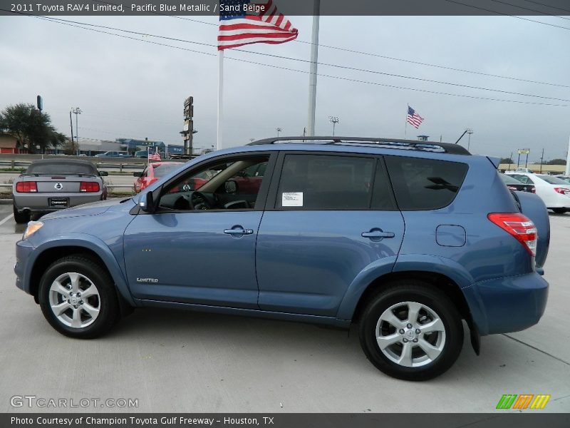 Pacific Blue Metallic / Sand Beige 2011 Toyota RAV4 Limited