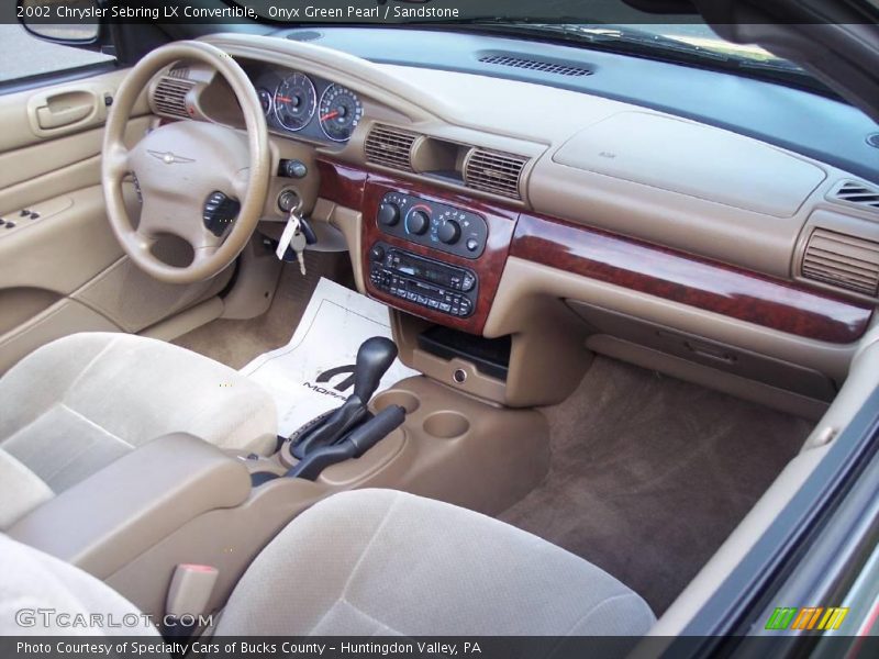 Onyx Green Pearl / Sandstone 2002 Chrysler Sebring LX Convertible