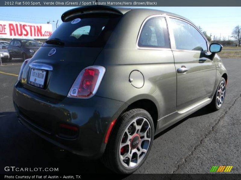 Verde Oliva (Green) / Sport Tessuto Marrone/Nero (Brown/Black) 2012 Fiat 500 Sport