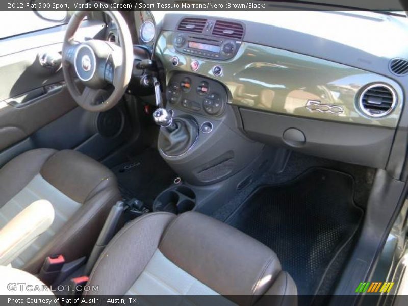 Verde Oliva (Green) / Sport Tessuto Marrone/Nero (Brown/Black) 2012 Fiat 500 Sport