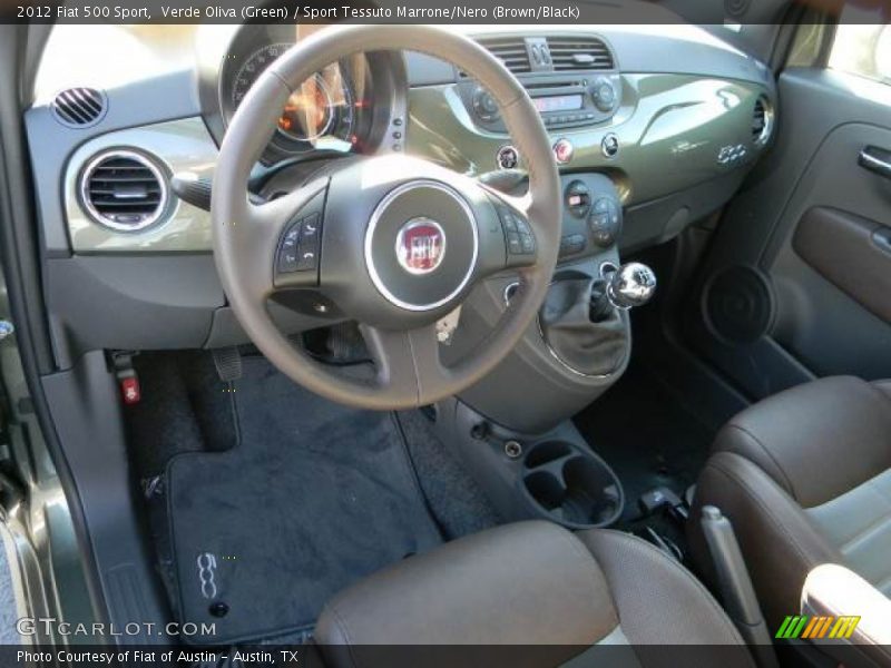 Verde Oliva (Green) / Sport Tessuto Marrone/Nero (Brown/Black) 2012 Fiat 500 Sport
