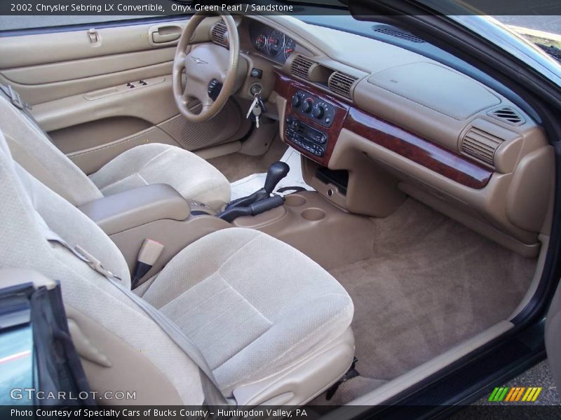 Onyx Green Pearl / Sandstone 2002 Chrysler Sebring LX Convertible