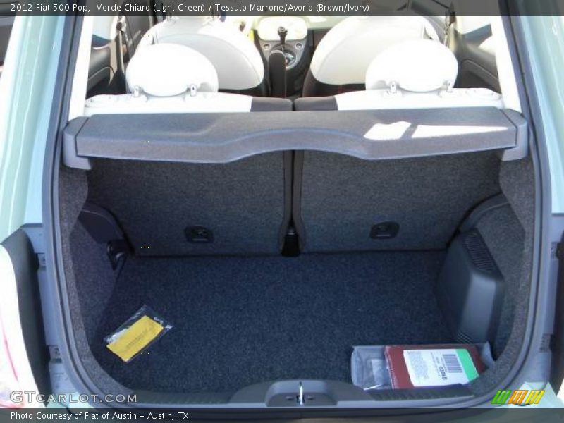 Verde Chiaro (Light Green) / Tessuto Marrone/Avorio (Brown/Ivory) 2012 Fiat 500 Pop