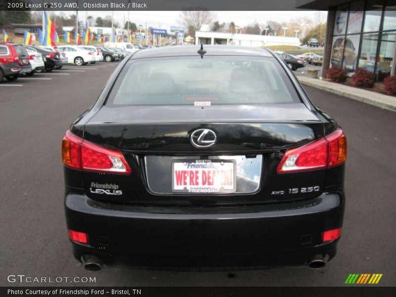 Obsidian Black / Black 2009 Lexus IS 250 AWD