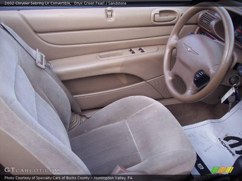 Onyx Green Pearl / Sandstone 2002 Chrysler Sebring LX Convertible