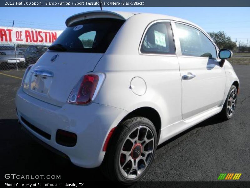 Bianco (White) / Sport Tessuto Nero/Nero (Black/Black) 2012 Fiat 500 Sport