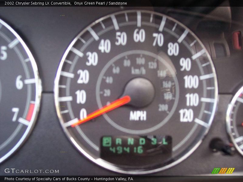 Onyx Green Pearl / Sandstone 2002 Chrysler Sebring LX Convertible