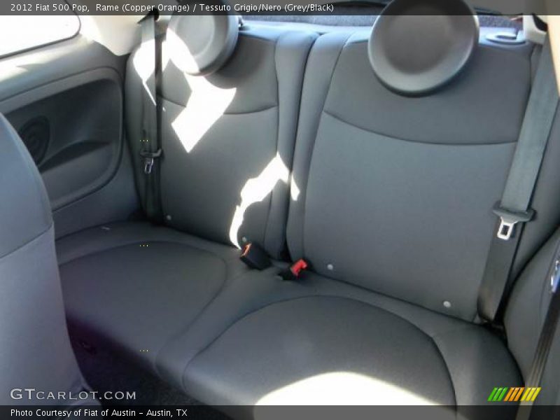 Rame (Copper Orange) / Tessuto Grigio/Nero (Grey/Black) 2012 Fiat 500 Pop