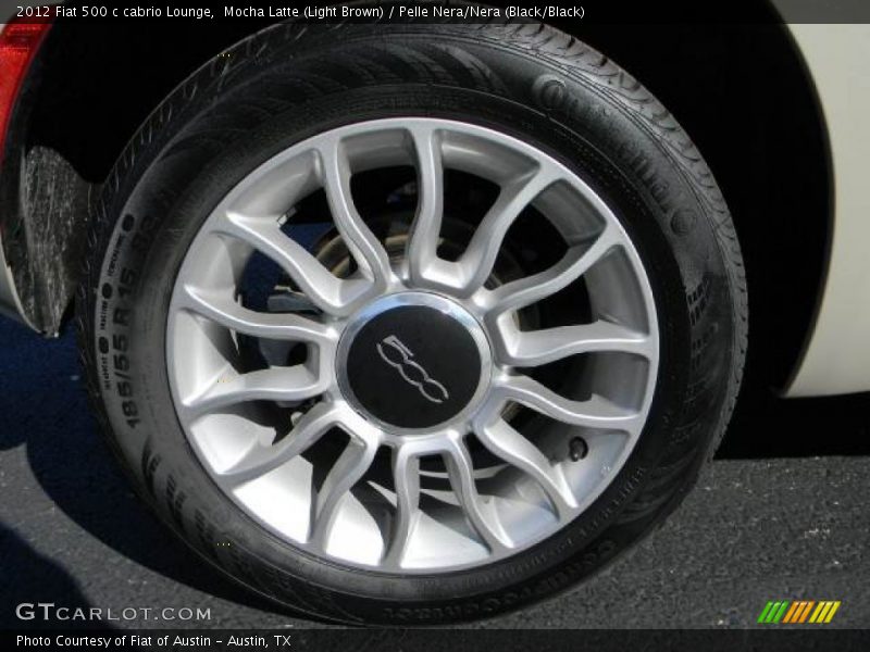 Mocha Latte (Light Brown) / Pelle Nera/Nera (Black/Black) 2012 Fiat 500 c cabrio Lounge