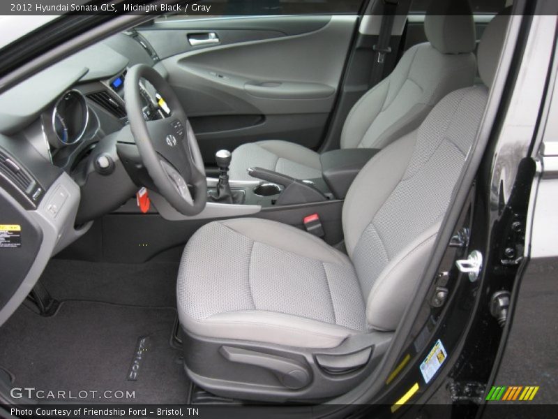 Midnight Black / Gray 2012 Hyundai Sonata GLS