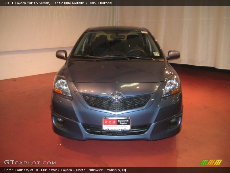 Pacific Blue Metallic / Dark Charcoal 2011 Toyota Yaris S Sedan