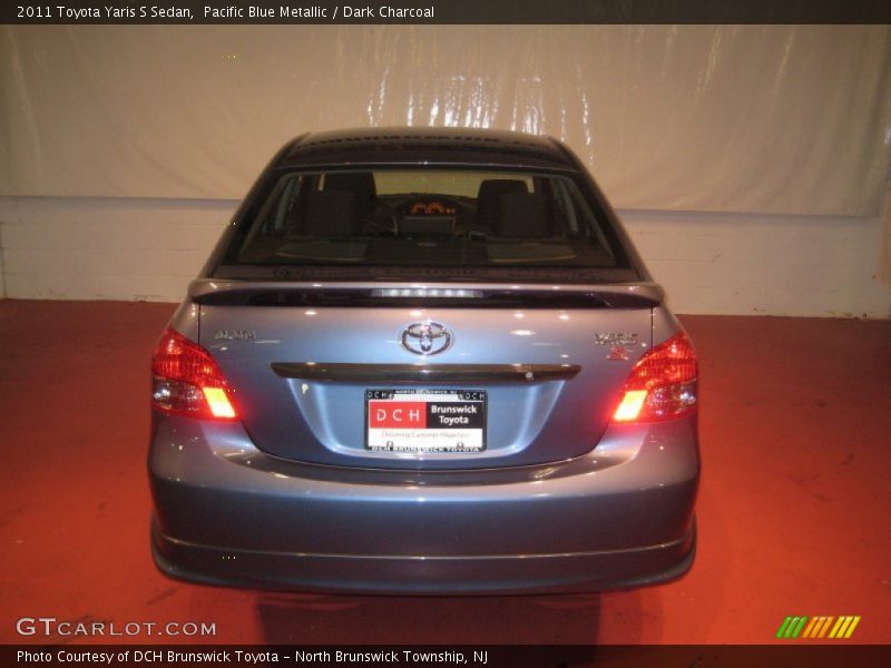 Pacific Blue Metallic / Dark Charcoal 2011 Toyota Yaris S Sedan