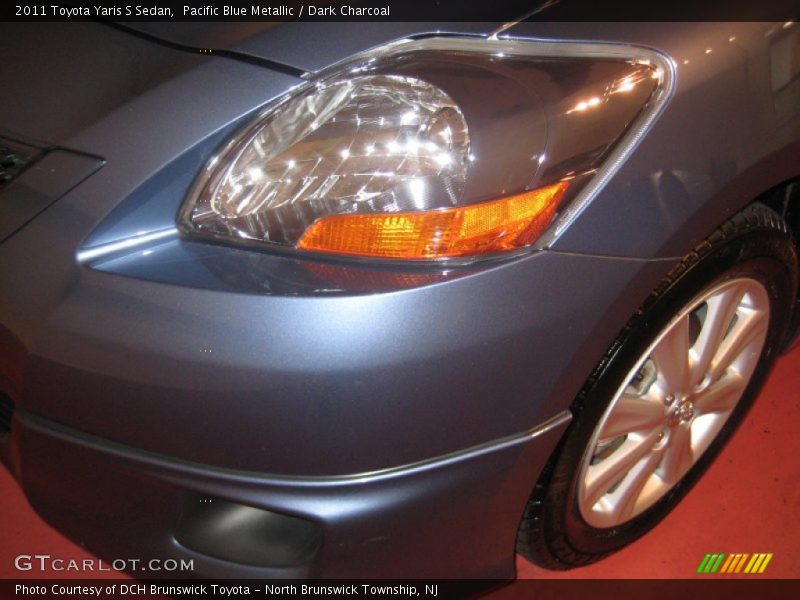 Pacific Blue Metallic / Dark Charcoal 2011 Toyota Yaris S Sedan