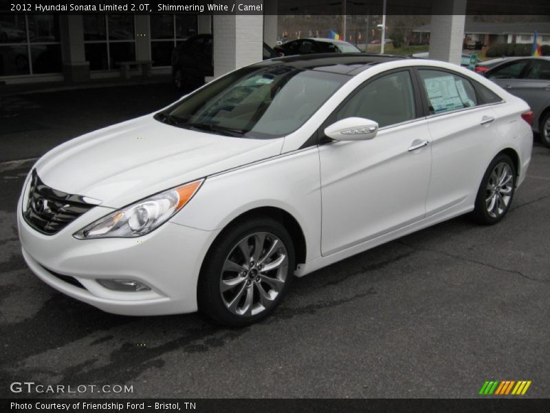 Shimmering White / Camel 2012 Hyundai Sonata Limited 2.0T