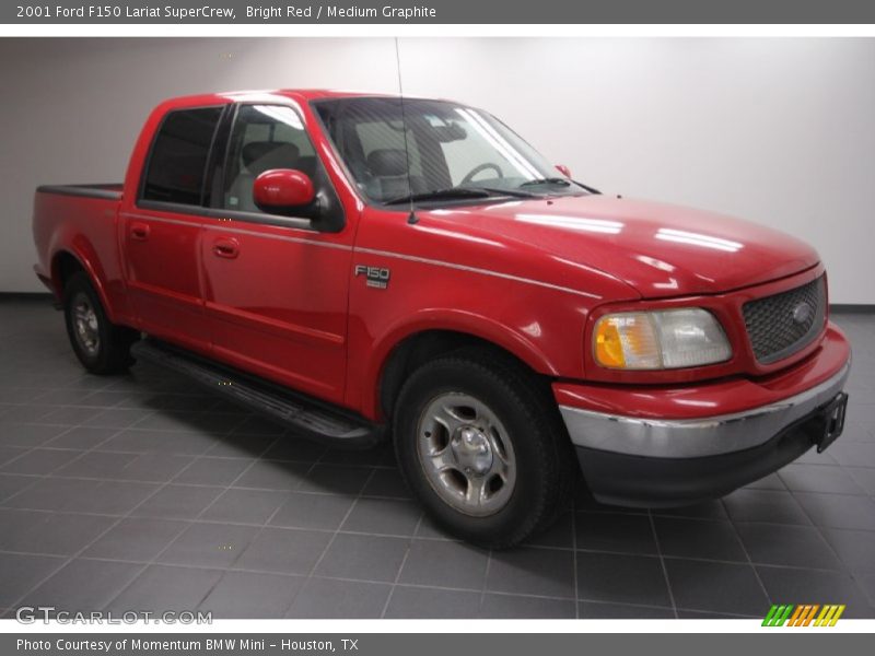 Bright Red / Medium Graphite 2001 Ford F150 Lariat SuperCrew