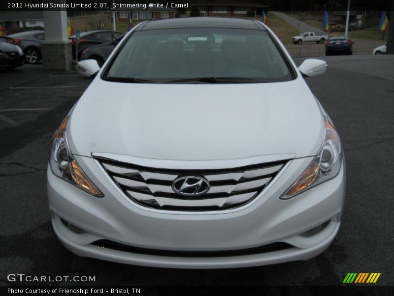 Shimmering White / Camel 2012 Hyundai Sonata Limited 2.0T