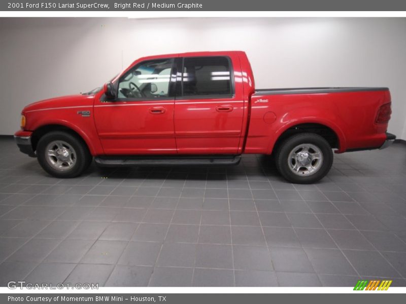 Bright Red / Medium Graphite 2001 Ford F150 Lariat SuperCrew
