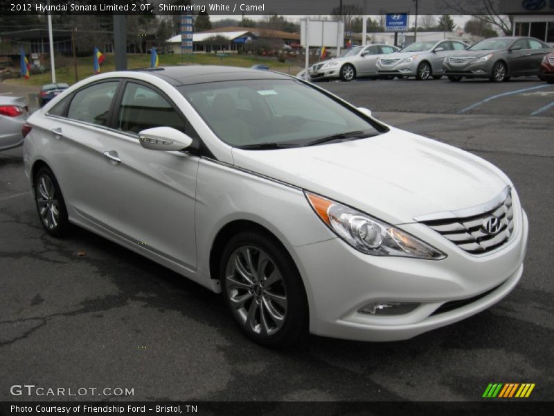 Shimmering White / Camel 2012 Hyundai Sonata Limited 2.0T