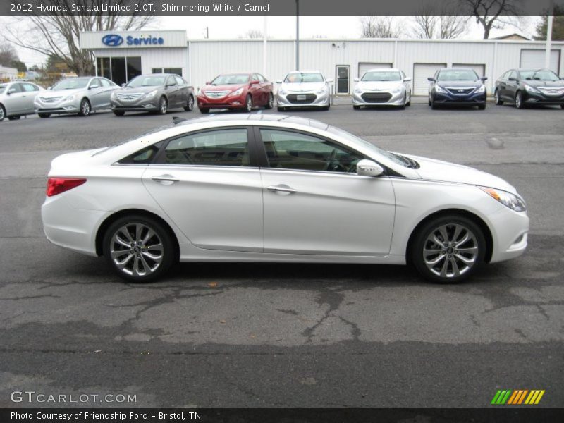 Shimmering White / Camel 2012 Hyundai Sonata Limited 2.0T