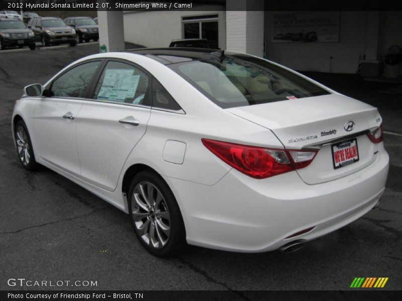 Shimmering White / Camel 2012 Hyundai Sonata Limited 2.0T