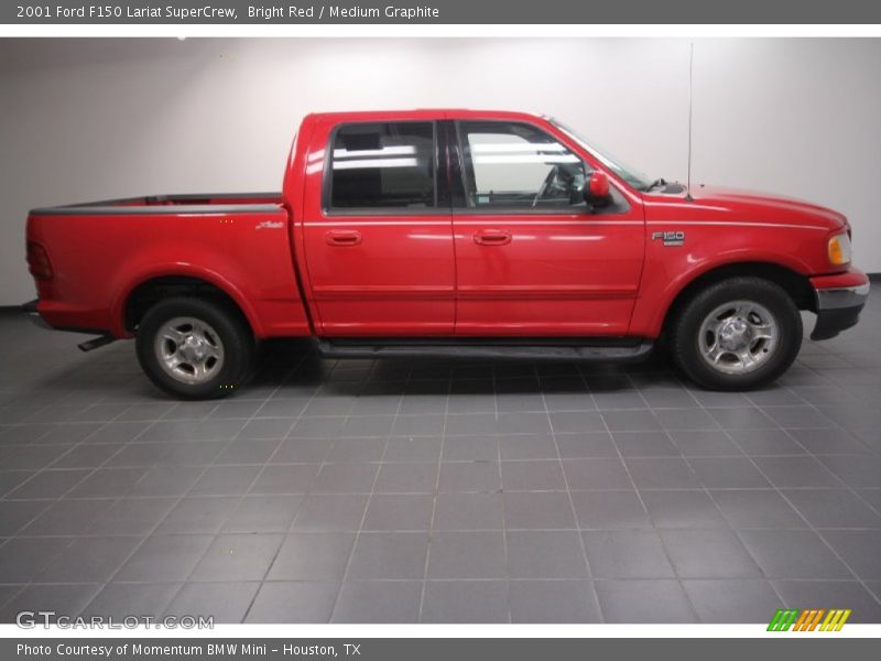 Bright Red / Medium Graphite 2001 Ford F150 Lariat SuperCrew