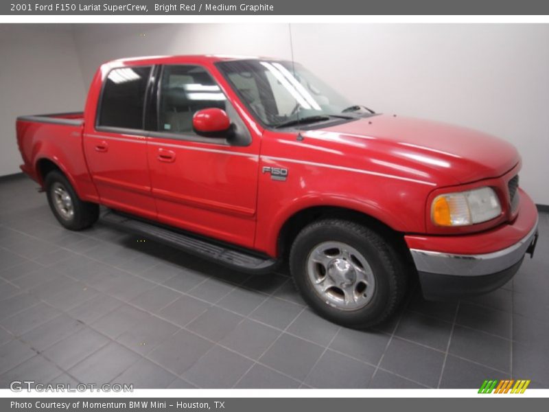 Bright Red / Medium Graphite 2001 Ford F150 Lariat SuperCrew