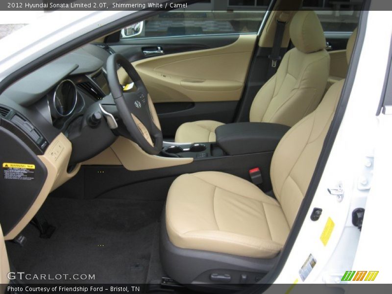 Shimmering White / Camel 2012 Hyundai Sonata Limited 2.0T