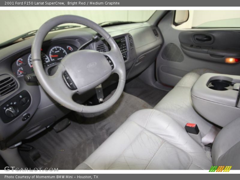 Bright Red / Medium Graphite 2001 Ford F150 Lariat SuperCrew