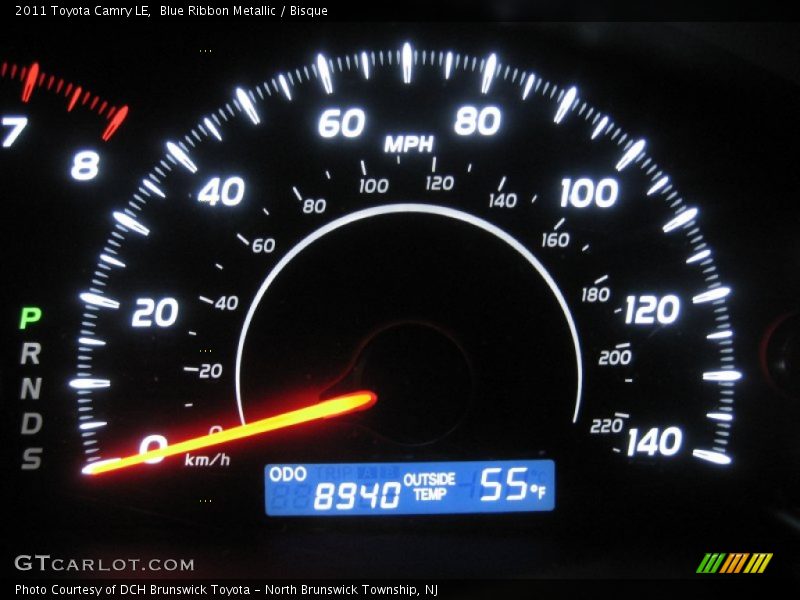 Blue Ribbon Metallic / Bisque 2011 Toyota Camry LE