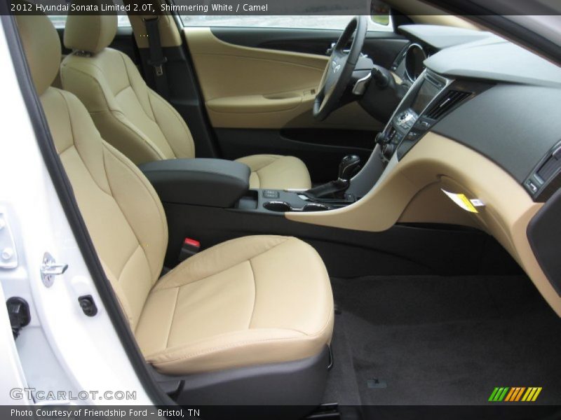 Shimmering White / Camel 2012 Hyundai Sonata Limited 2.0T