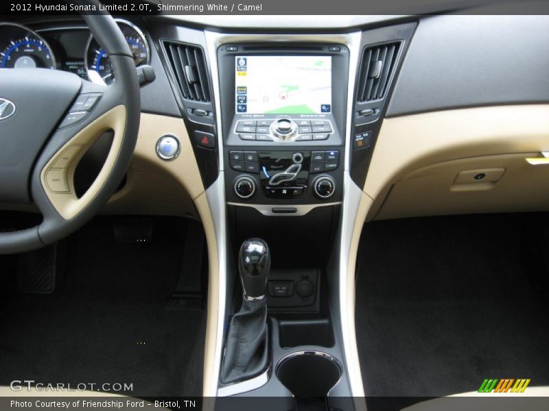 Shimmering White / Camel 2012 Hyundai Sonata Limited 2.0T