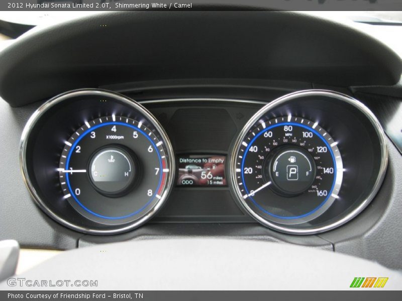 Shimmering White / Camel 2012 Hyundai Sonata Limited 2.0T
